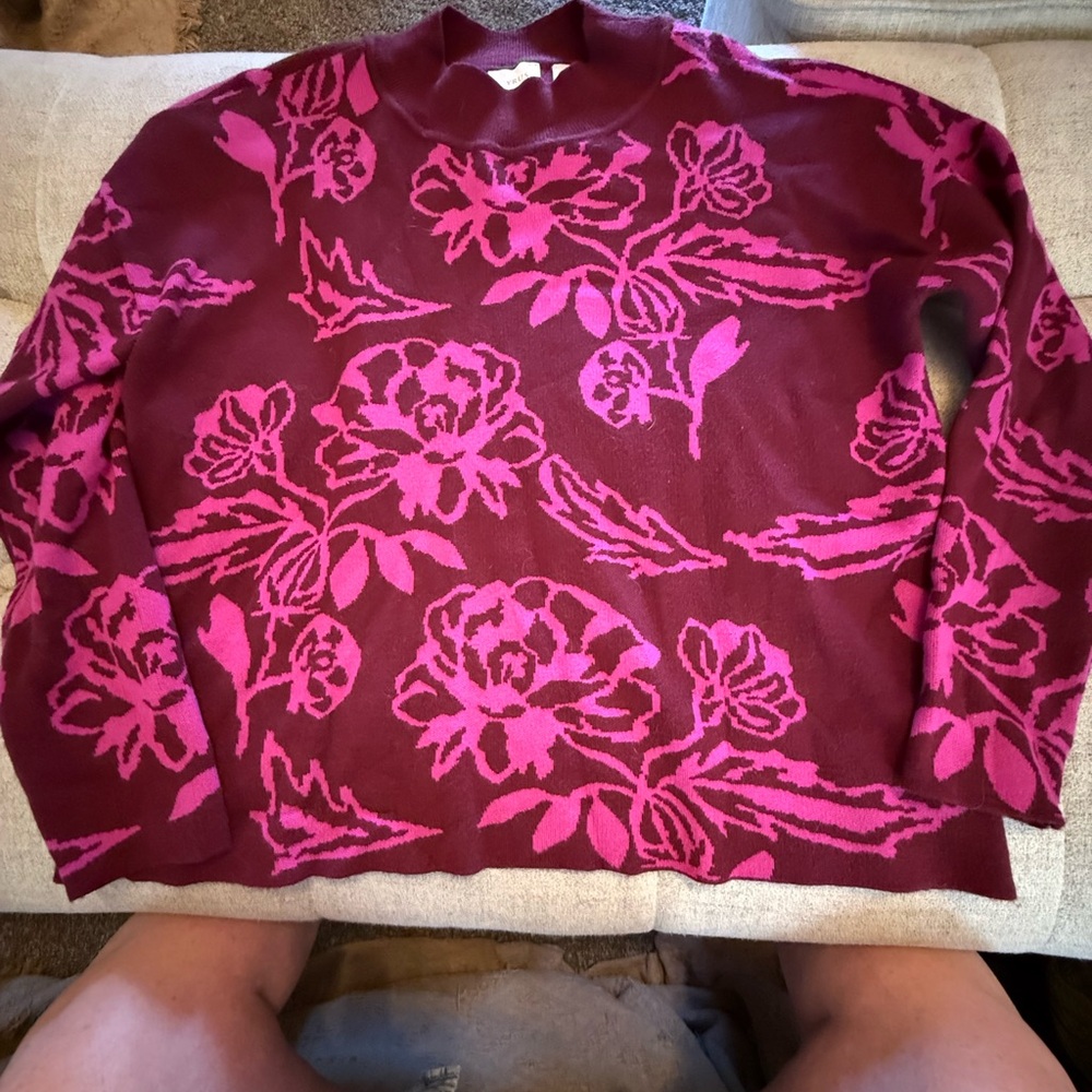 Cyrus Burgundy and Pink Knitwear